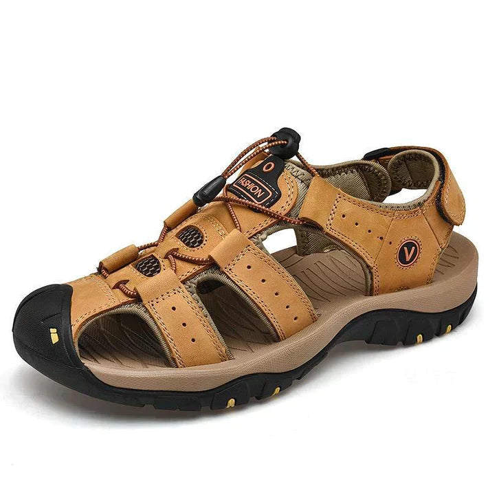 Men's Closed-Toe Outdoor Sandals | Adjustable Drawstring Trail Sandals