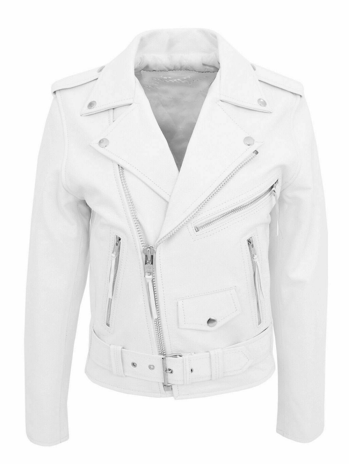 Men's Genuine Leather Biker Jacket | Asymmetrical Zip Moto Jacket