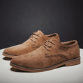Men's Suede Oxford Shoes, Classic Lace-Up Dress Shoes