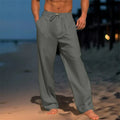Men's Linen Trousers - Lightweight Tailored Summer Pants