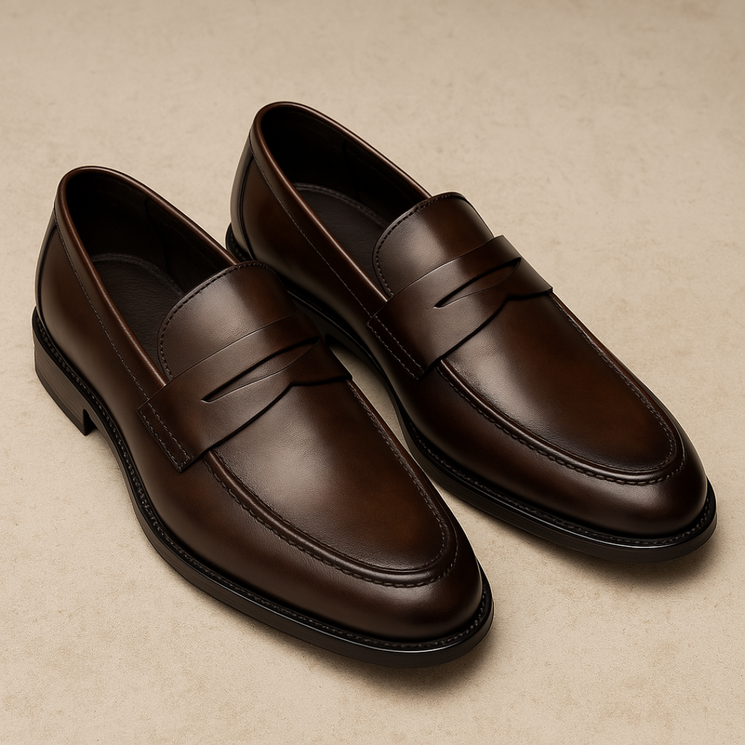 Men's Penny Loafers - Classic Slip-On Dress Shoes