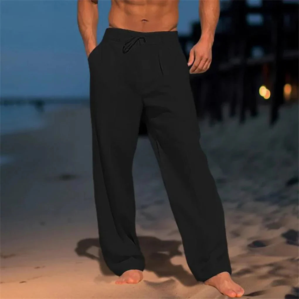Men's Linen Trousers - Lightweight Tailored Summer Pants