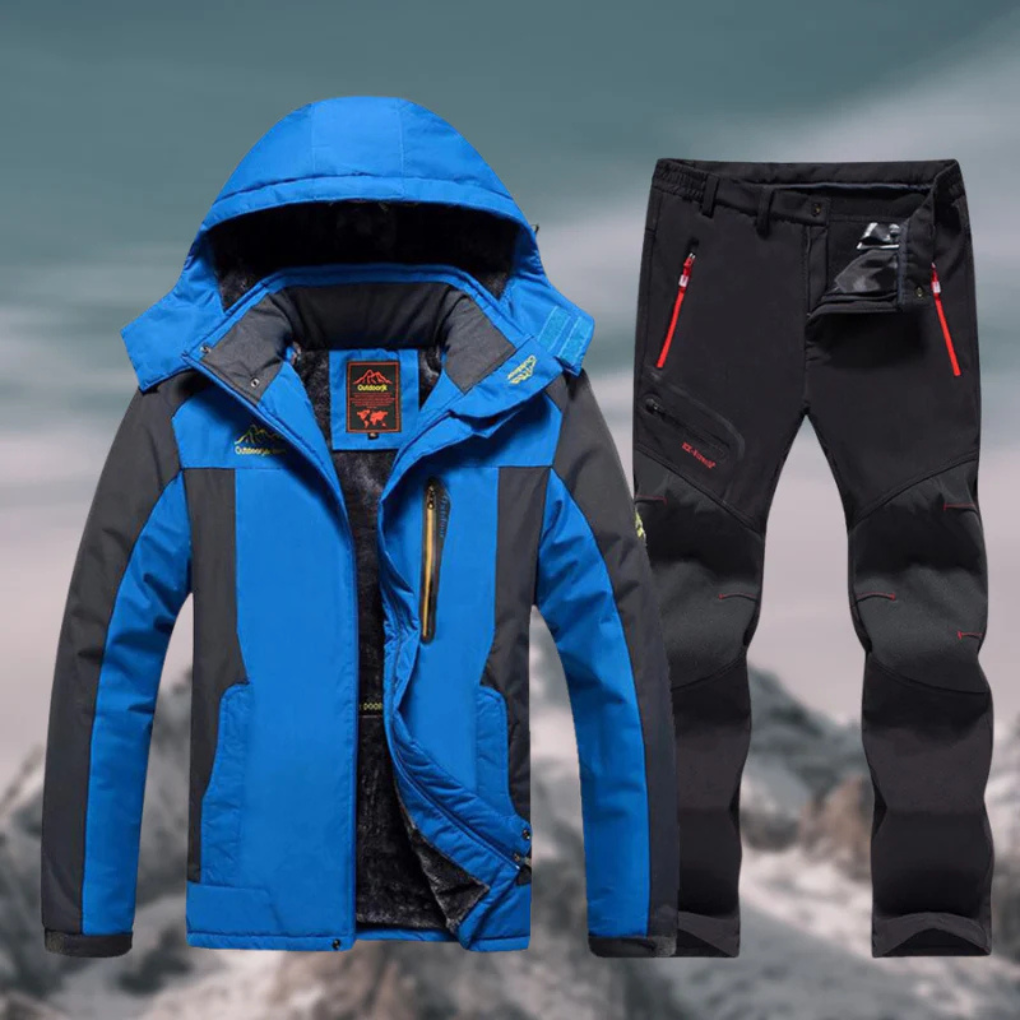 Men's Weather-Resistant Ski Suit, Matching Jacket and Pants for Winter Sports