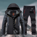 Men's Weather-Resistant Ski Suit, Matching Jacket and Pants for Winter Sports