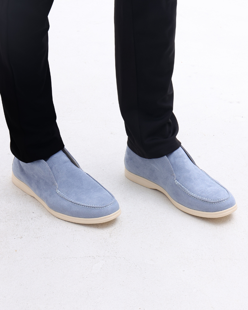 Men's High Loafers with Contrast Sole, Stylish Slip-On Shoes