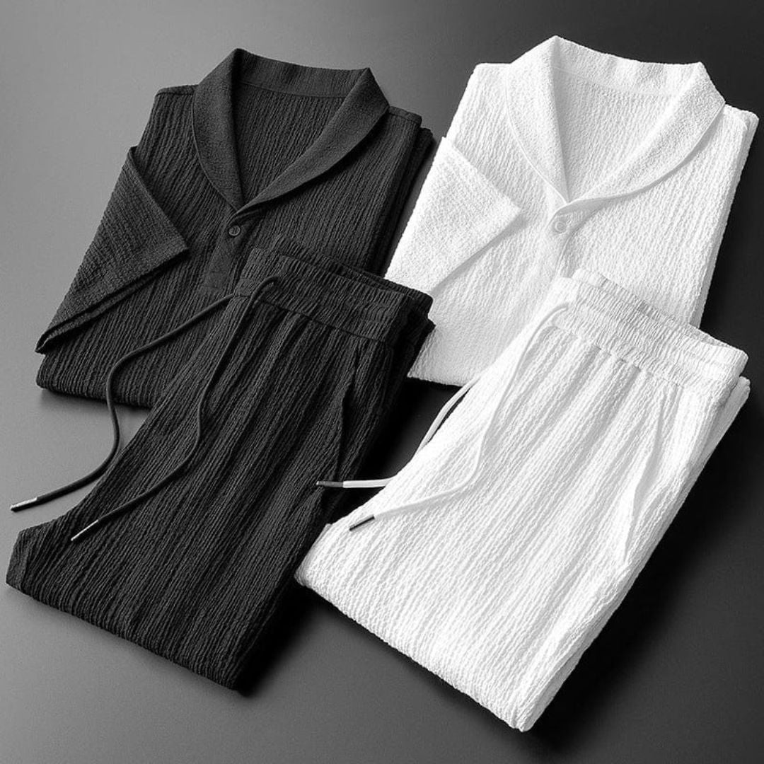 Men's Premium Linen Set - Breathable, Wrinkle-Resistant Two-Piece Outfit