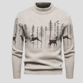 Men's Christmas Sweater, Cotton Blend Knit Crew Neck Holiday Pullover