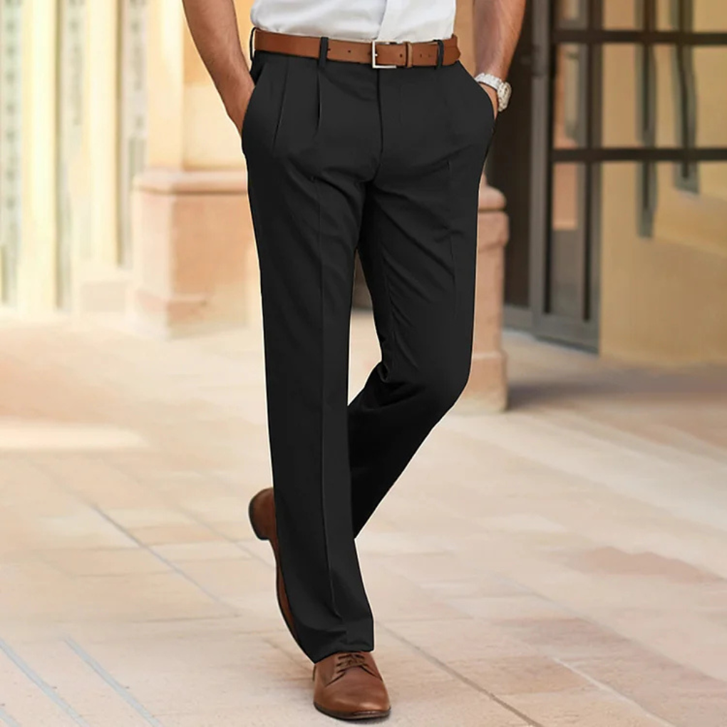 Men's Business Casual Pants | Flat Front Stretch Trousers