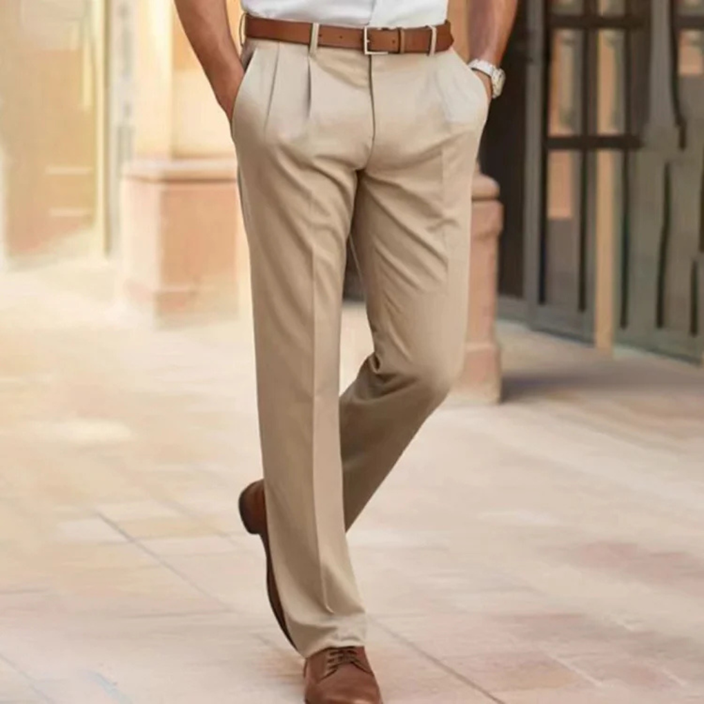 Men's Business Casual Pants | Flat Front Stretch Trousers