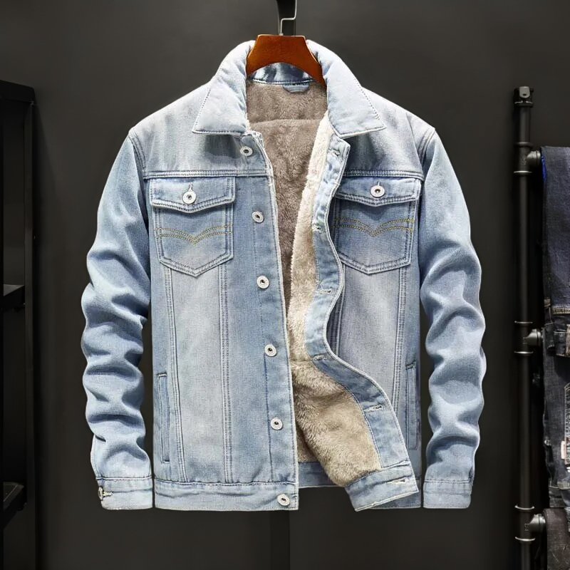 Cosmonite 1982 Denim Jacket - Fleece-Lined Denim Jacket for Men