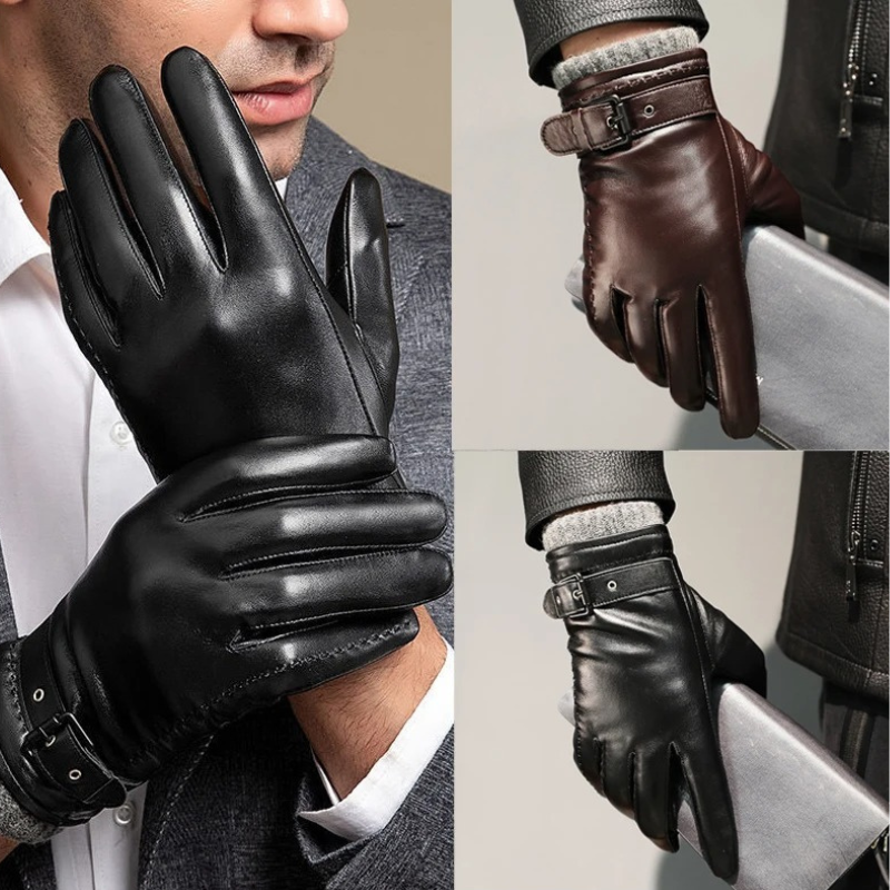 Leathron Gloves - Sheepskin Leather Touchscreen Gloves for Men