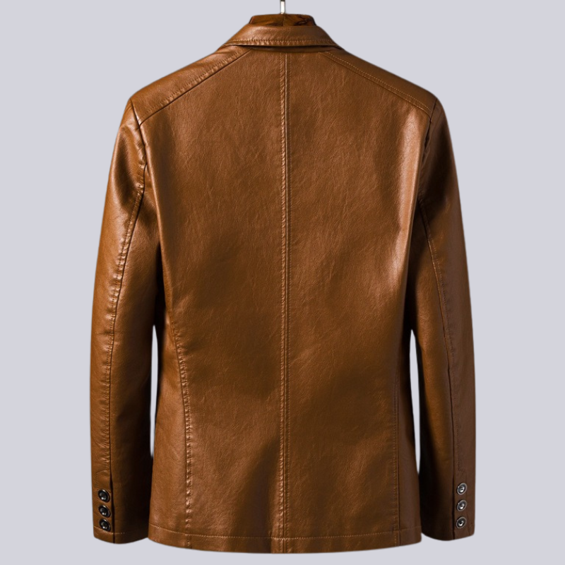 Nightride Men's Leather Jacket - Lightweight Premium Leather with Cotton Lining