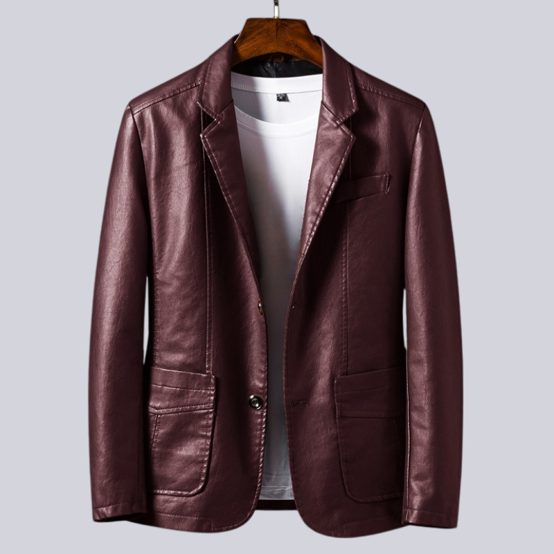 Nightride Men's Leather Jacket - Lightweight Premium Leather with Cotton Lining