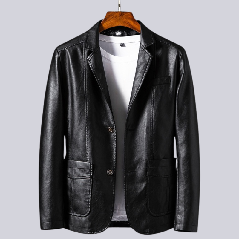 Nightride Men's Leather Jacket - Lightweight Premium Leather with Cotton Lining