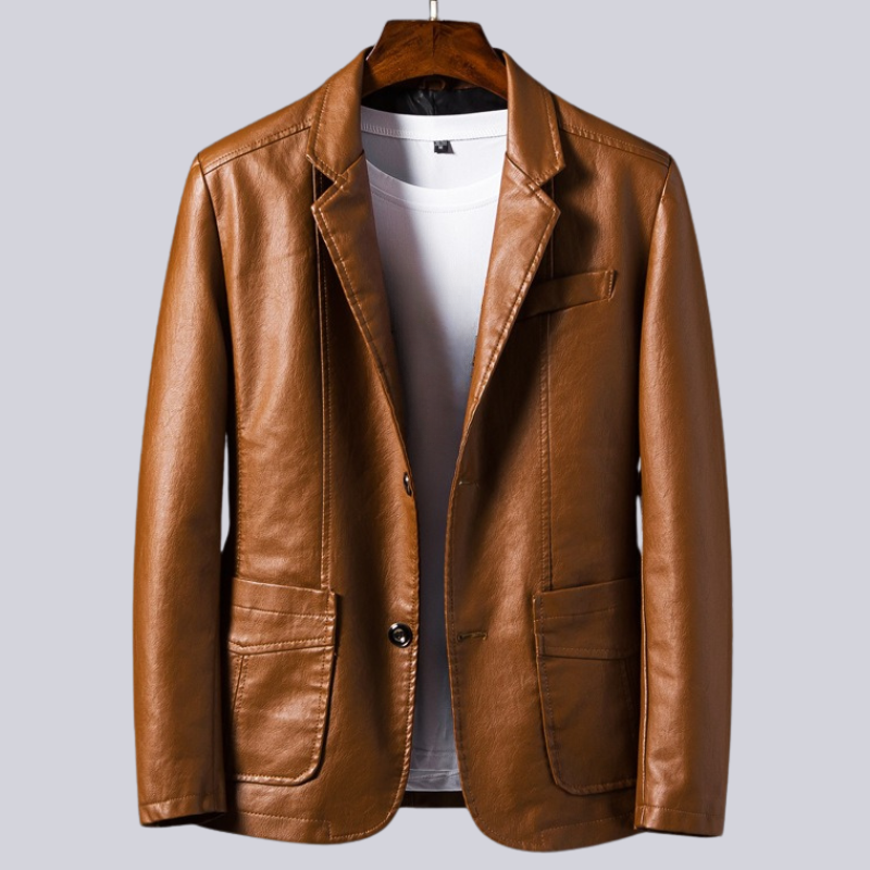 Nightride Men's Leather Jacket - Lightweight Premium Leather with Cotton Lining