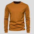 Men's Long Sleeve Crew Neck Shirt | Cotton Blend Knit Top for Everyday Wear