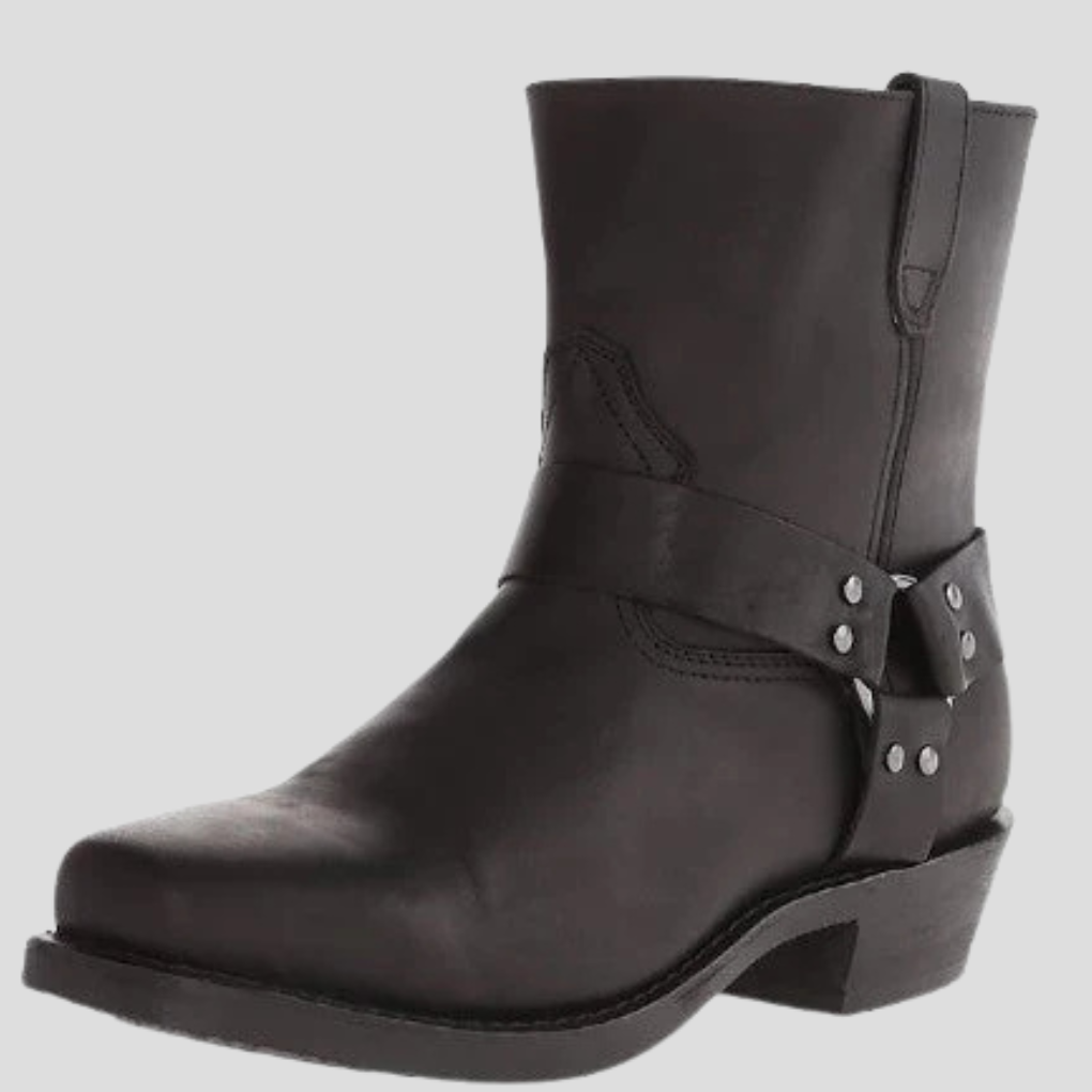 Men's Classic Cowboy Boots, Genuine Leather Western Boots with Pointed Toe