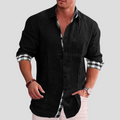 Men's Everyday Shirt, Woven Cotton Blend Button-Up with Chest Pockets