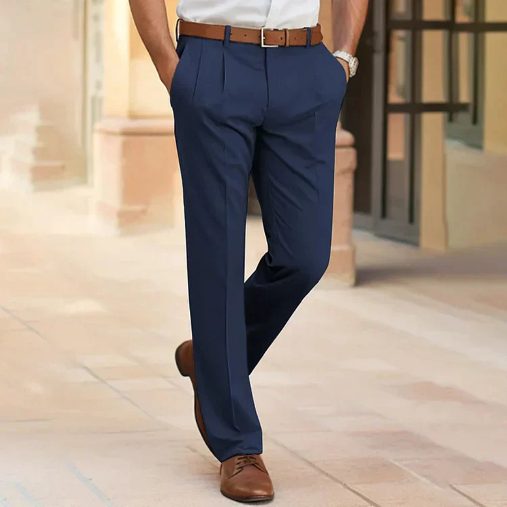 Men's Business Casual Pants | Flat Front Stretch Trousers