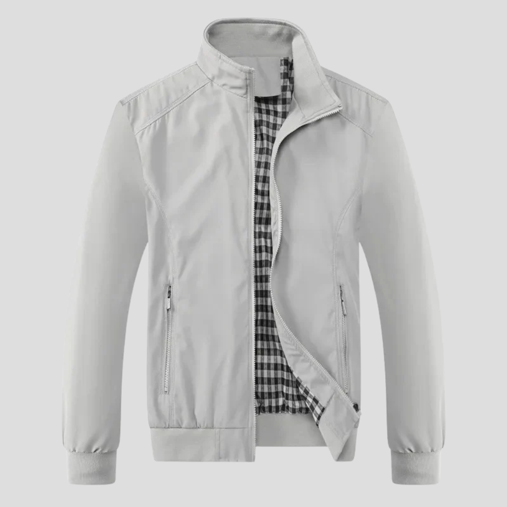 Men's Wind-Resistant Summer Jacket, Lightweight Zip-Front Coat