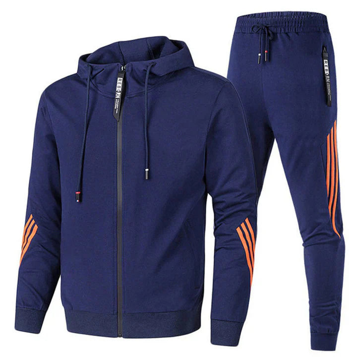Men's Wool Blend Tracksuit | Sporty Two-Piece Sweat Suit