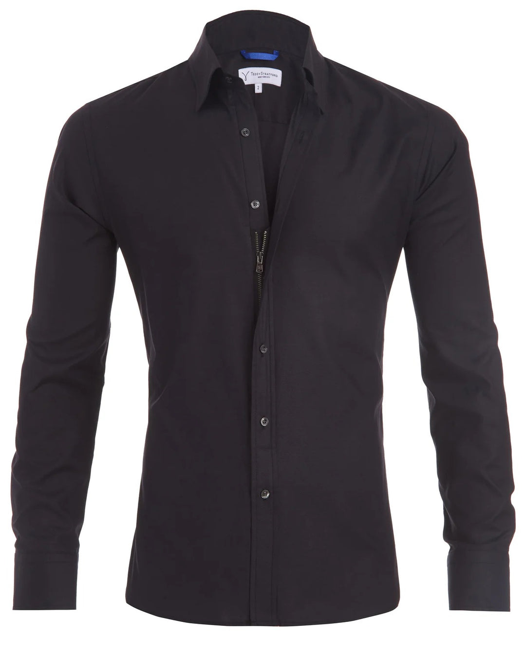 Men's Zip-Up Shirt, Modern Fitted Style for Casual and Office Wear