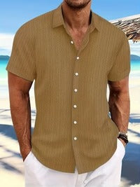 Men's Short-Sleeve Summer Shirt, Classic Regular Fit