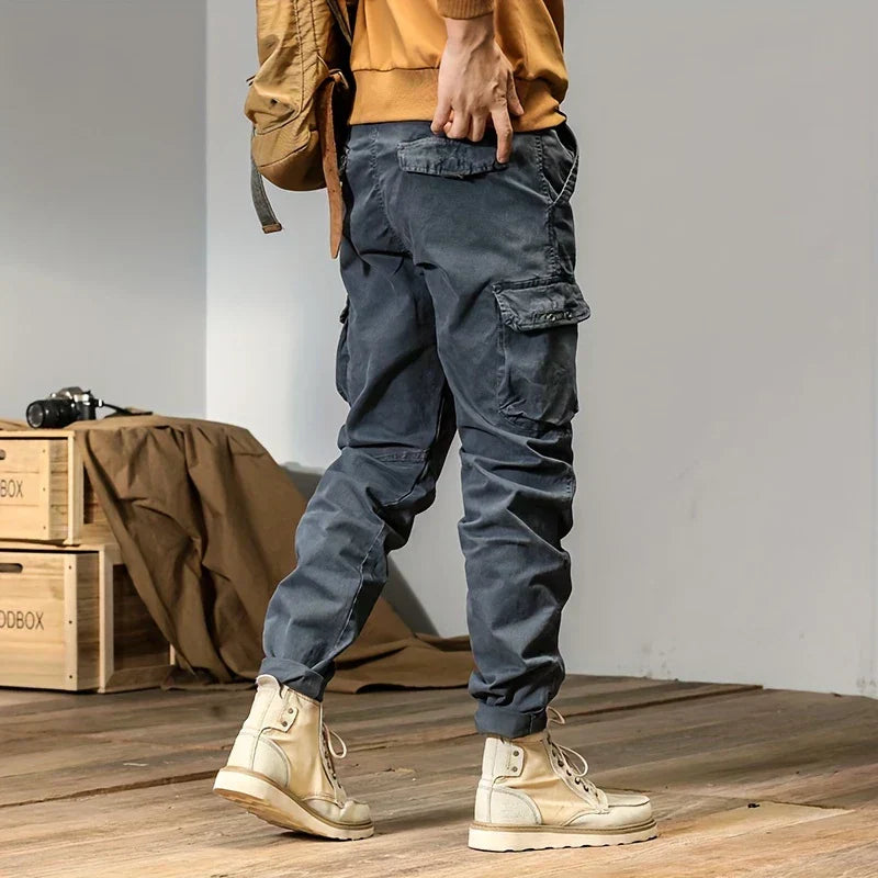 Men's Cargo Joggers, Cotton Streetwear Jogger Pants