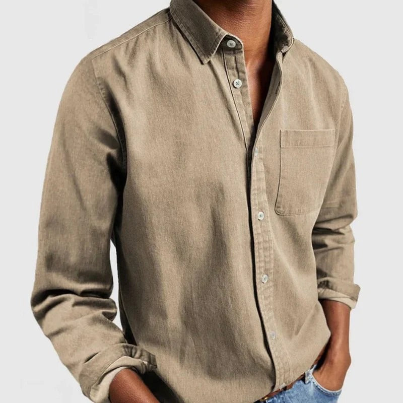Men's Denim Shirt - Classic Button-Up with Modern Fit