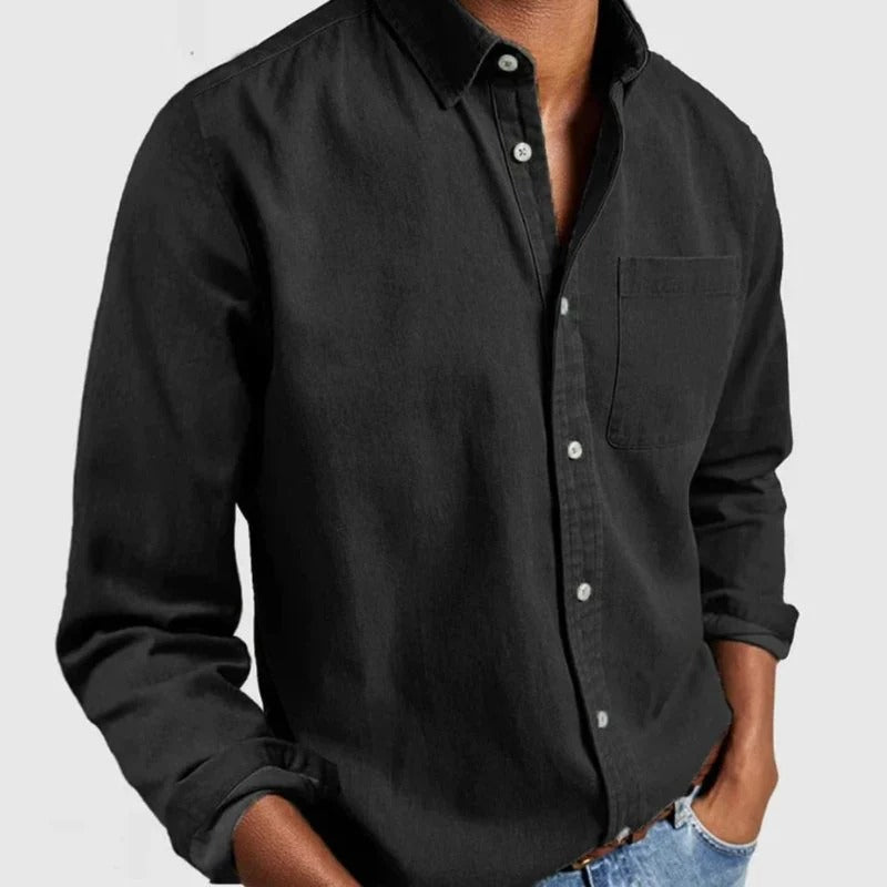 Men's Denim Shirt - Classic Button-Up with Modern Fit