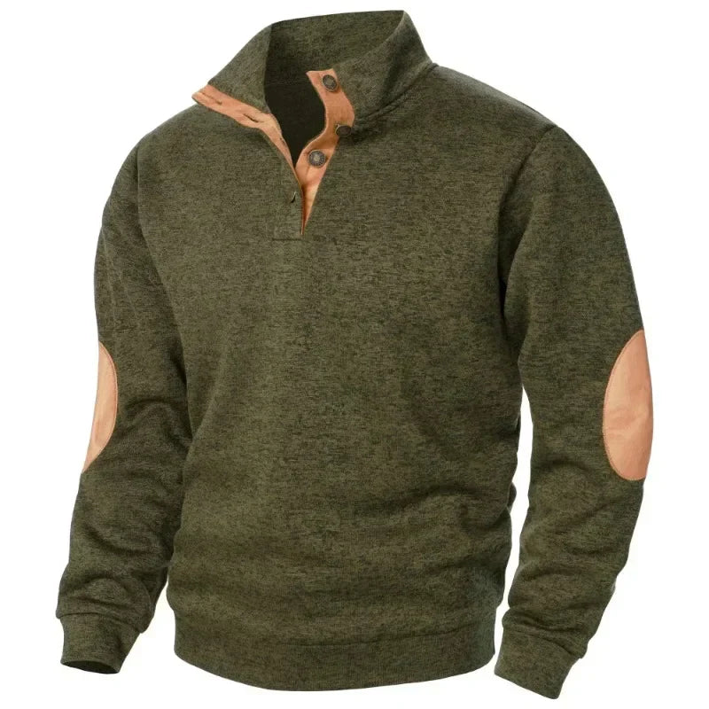 Men's V-Neck Sweatshirt, Soft Brushed-Lining Pullover for Casual and Outdoor Wear