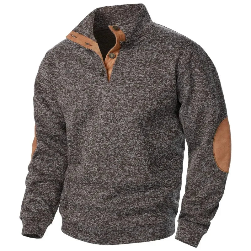 Men's V-Neck Sweatshirt, Soft Brushed-Lining Pullover for Casual and Outdoor Wear