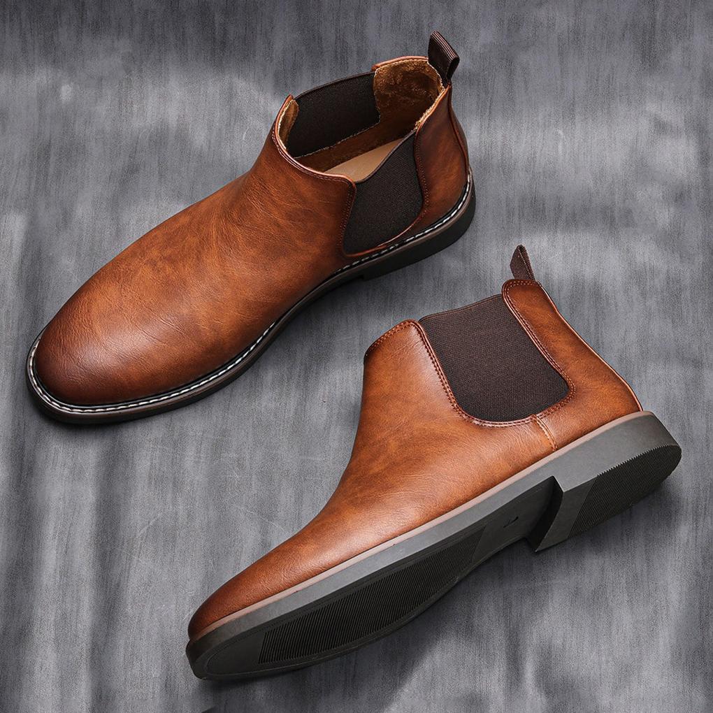 Men's Chelsea Boots - Classic Ankle Boots with Elastic Side Panels