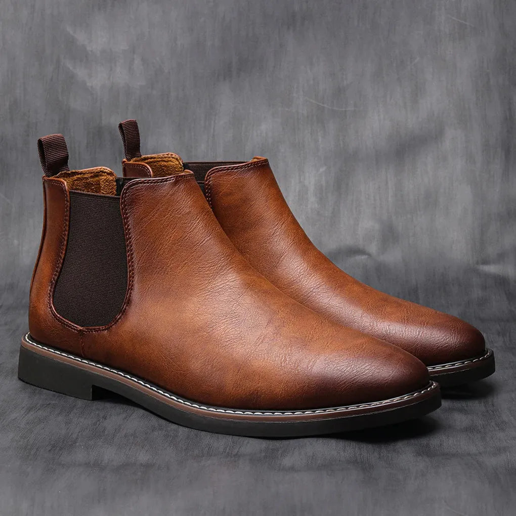 Men's Chelsea Boots - Classic Ankle Boots with Elastic Side Panels