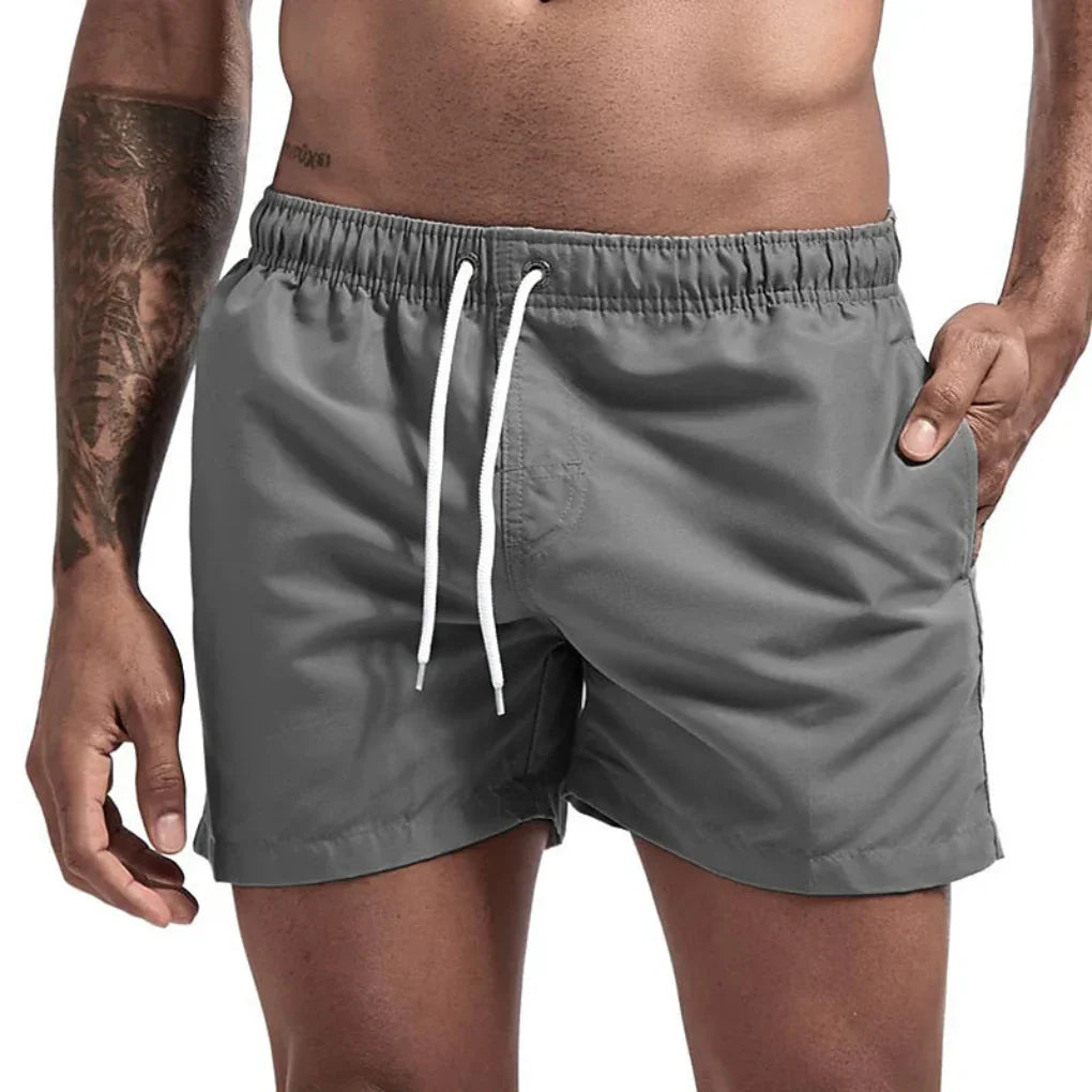 Men's Quick-Dry Swim Shorts with Mesh Lining and Pockets