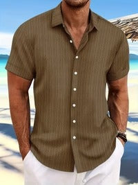 Men's Short-Sleeve Summer Shirt, Classic Regular Fit