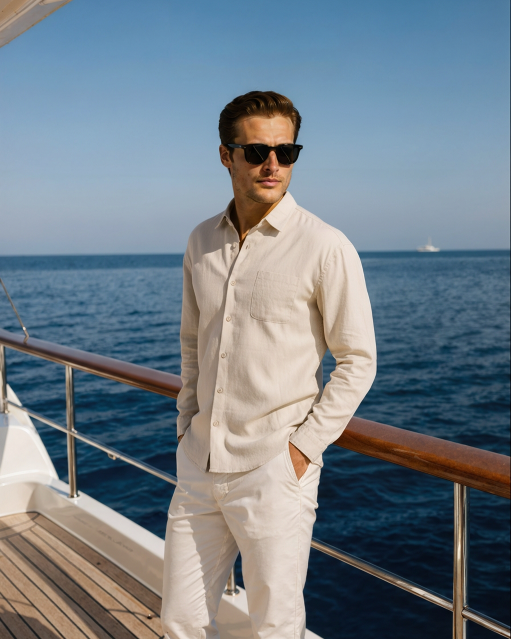 Men's Casual Button-Down Shirt with Chest Pocket, Classic Everyday Shirt