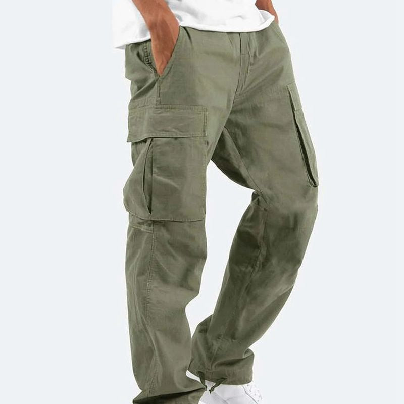 Men's Cargo Pants - Stretch Fabric Multi-Pocket Trousers