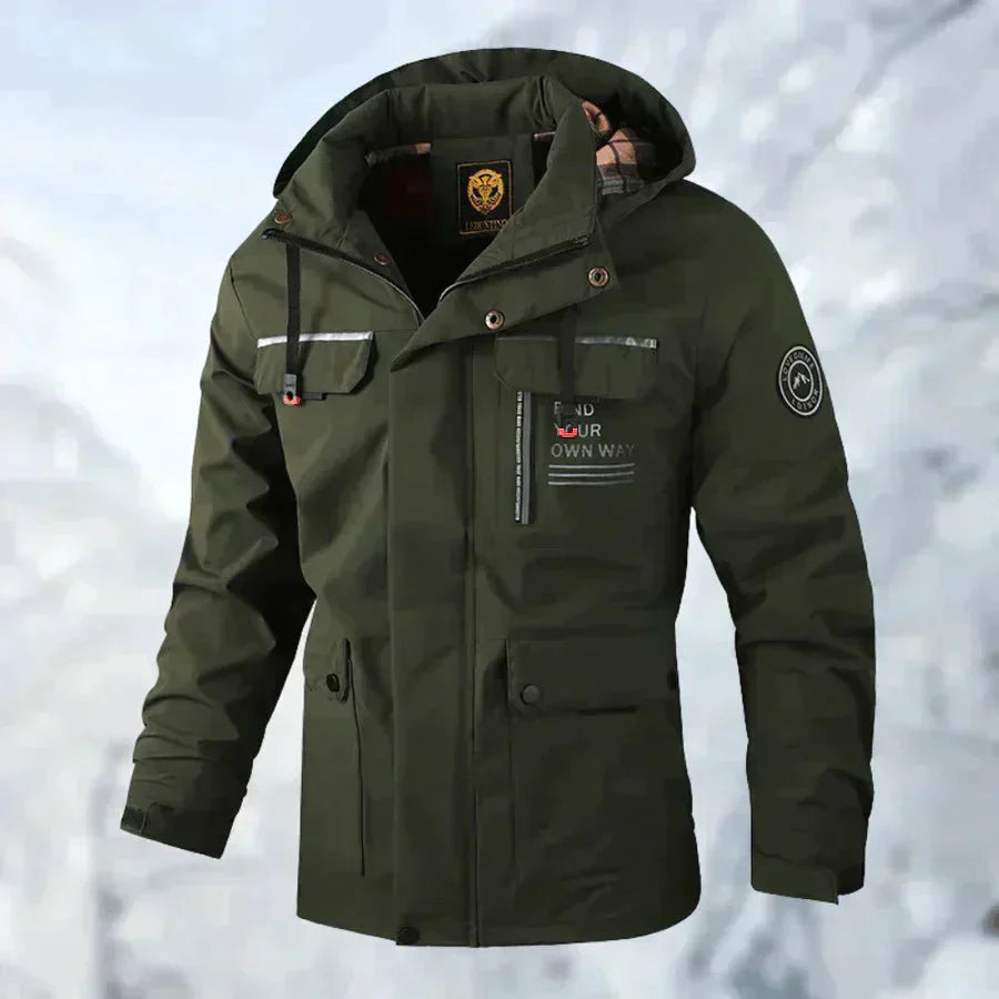 Men's Lightweight Zip-Up Jacket - Casual Polyester Coat for Everyday Wear