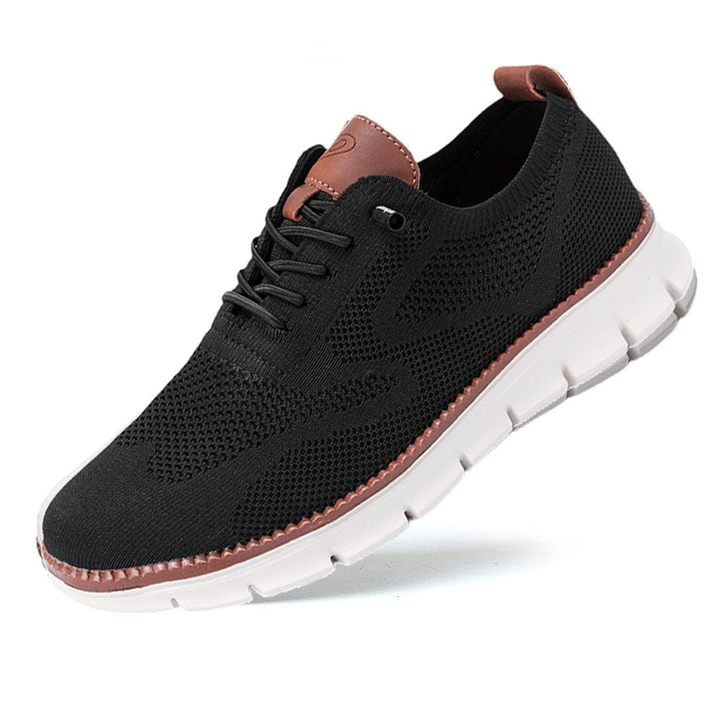 Men's Knit Sneakers with Flex Grip Sole, Lightweight Casual Trainers