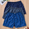 Men's Cotton Boxer Shorts, Set of 3 - Breathable Everyday Underwear