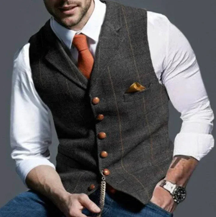 Men's Waistcoat | Tailored V-Neck Formal Vest