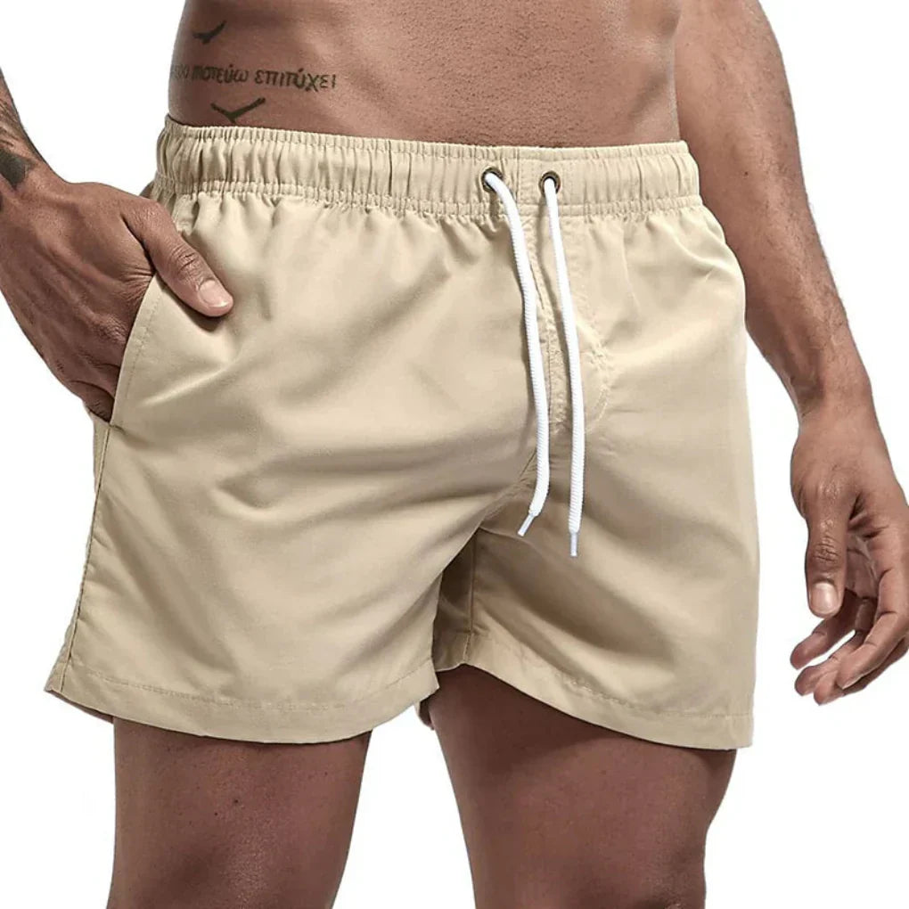 Men's Quick-Dry Swim Shorts with Mesh Lining and Pockets