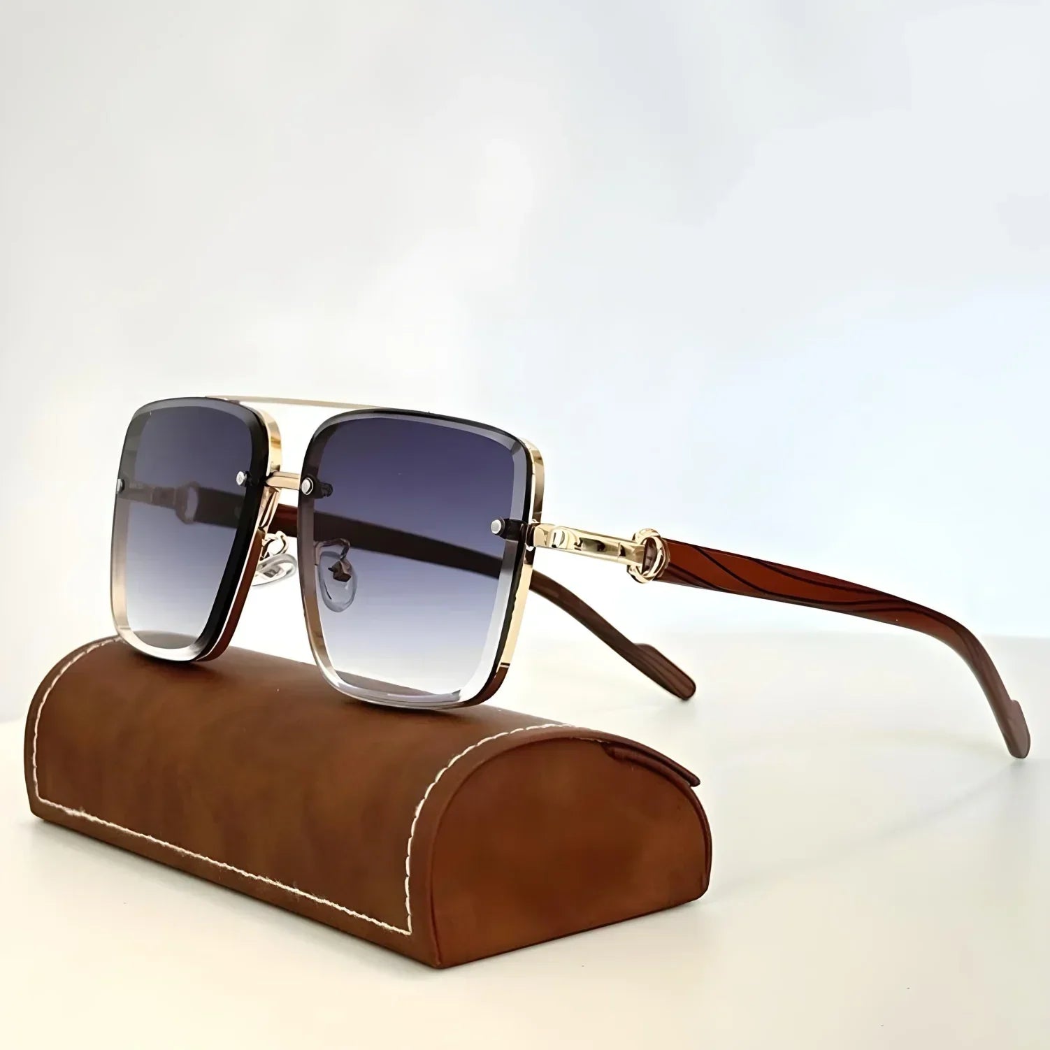 Vintage View Sunglasses - Metal Frame UV400 Sunglasses for Men