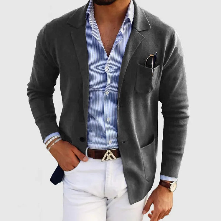 Men's Tailored Blazer | Two-Button Fitted Sport Coat