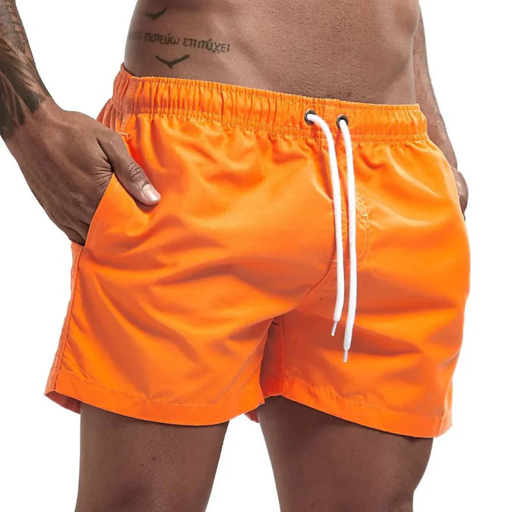 Men's Quick-Dry Swim Shorts with Mesh Lining and Pockets