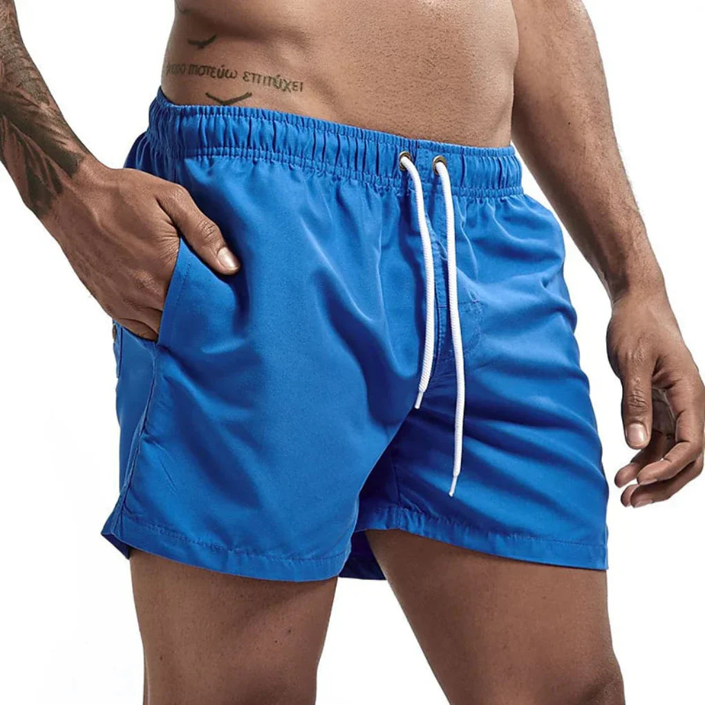 Men's Quick-Dry Swim Shorts with Mesh Lining and Pockets