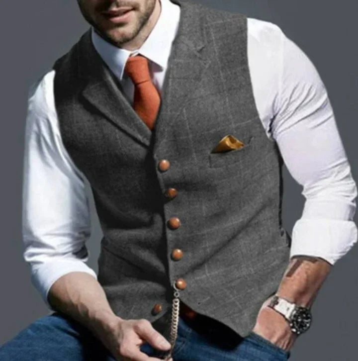 Men's Waistcoat | Tailored V-Neck Formal Vest