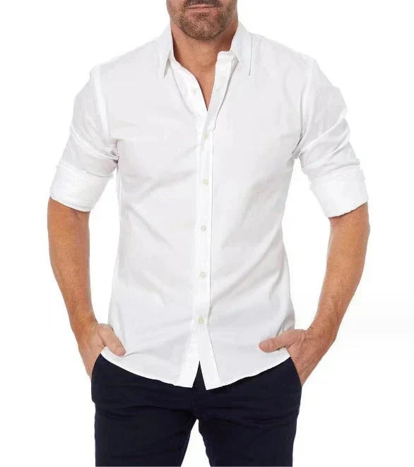 Men's Zip-Up Shirt, Modern Fitted Style for Casual and Office Wear
