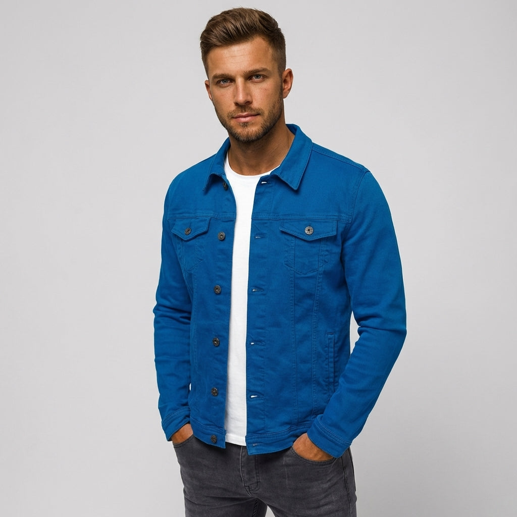 Men's Casual Denim Jacket, Classic Cotton Jacket for Everyday Wear